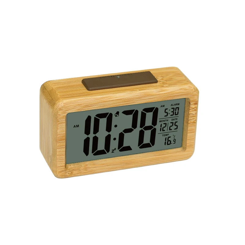 Promotional Easy to Use Desk Table Clocks Solid Wood Home Decor