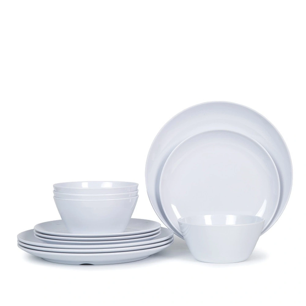 Solid White Colo Melamine Dinnerware Set