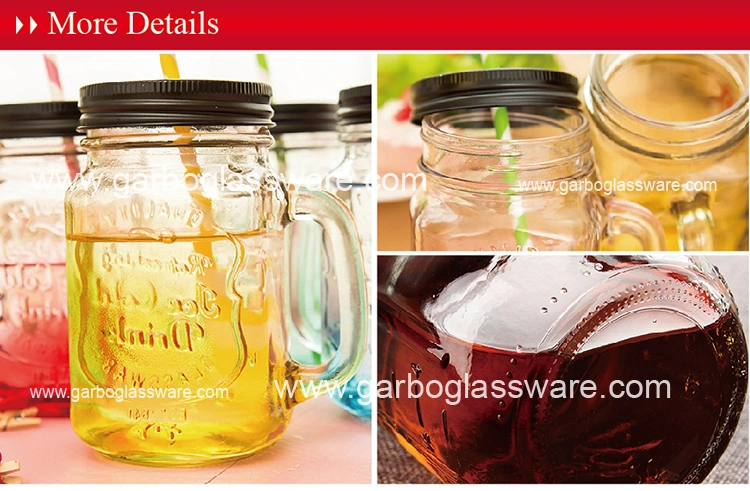 650ml Glass Mason Jar with Metal Lid for Drinking Juice for Sale