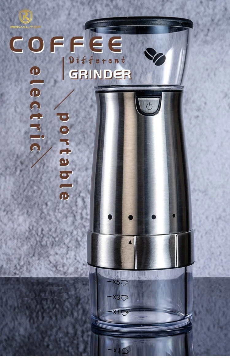 Home Appliances Stainless Steel USB Rechargeable Portable Electric Mini Coffee Maker Grinder Set