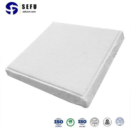 Placa de filtro de espuma de cerámica de alúmina de alta calidad de fábrica personalizada OEM de Sefu para fundición de aluminio