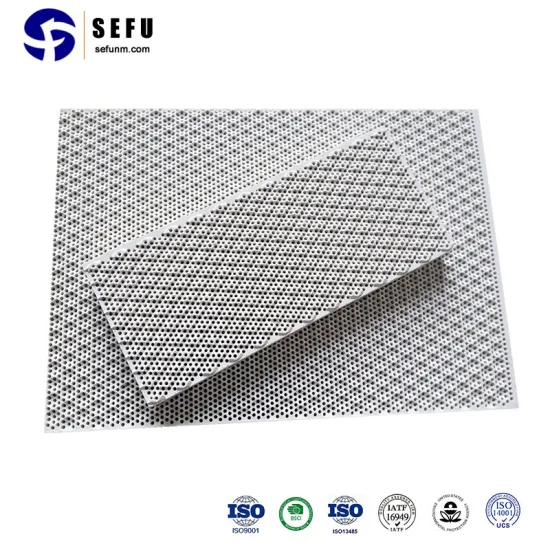 Sefu Ceramic Honeycomb Proveedor de sustrato catalítico de cerámica de China Placa de quemador de cerámica de panal infrarrojo personalizada para estufa de gas