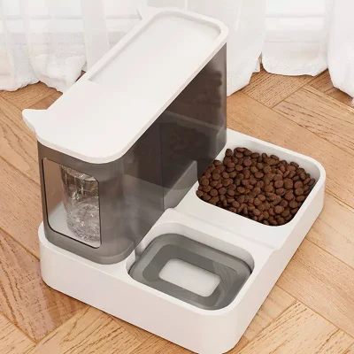 Alimentador automático para gatos Agua de gran capacidad 2 a 1 Boca no mojada Tazón de agua para perros Suministros para mascotas