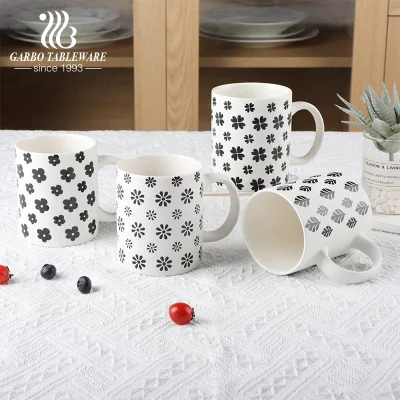 Taza de café redonda clásica, tazas de agua de porcelana de hueso nuevo de cerámica, artículos para beber personalizados